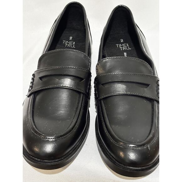 No Boundaries Women’s Black Platform Penny Loaders Sz 9 Capsule Work Grunge - Picture 1 of 8